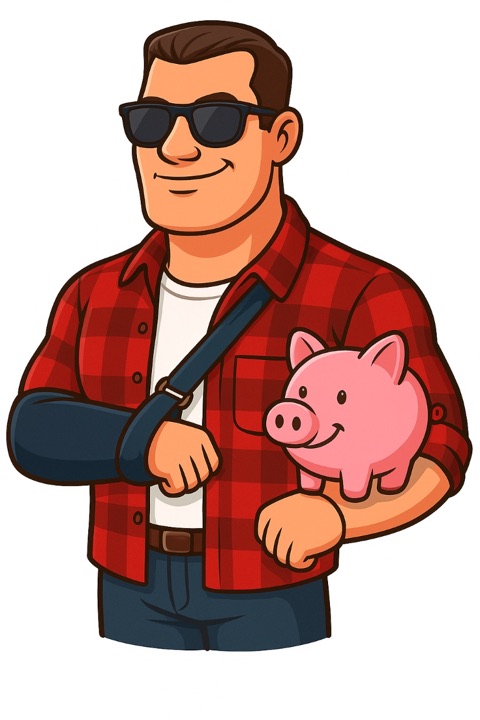 Iggy in a red flannel shirt